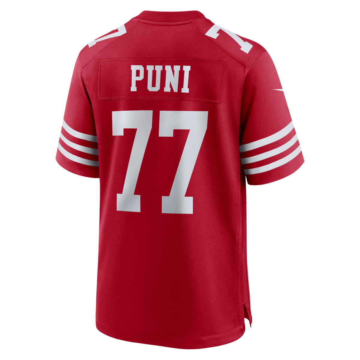 San Francisco 49ers Dominick Puni Scarlet Team Game Jersey