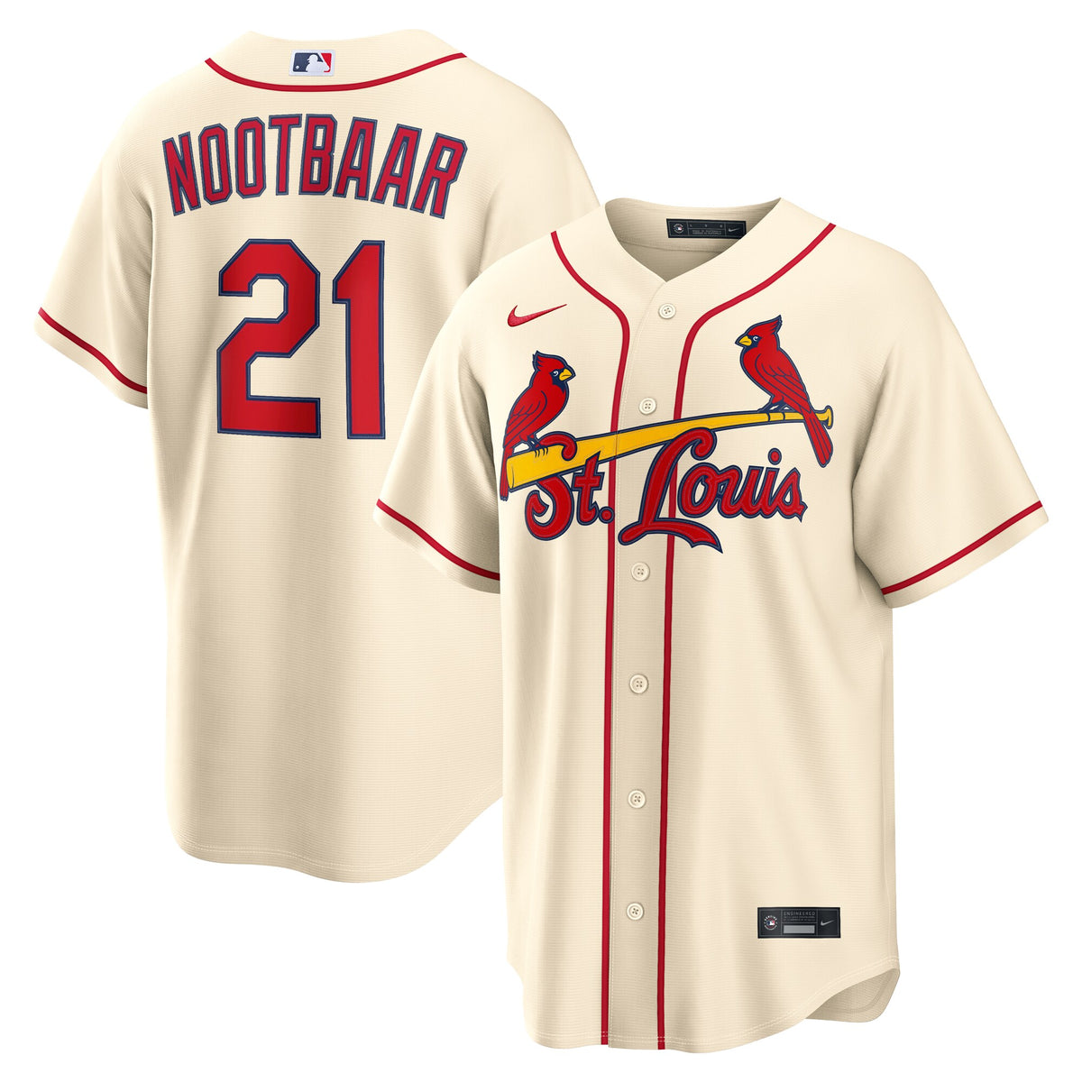 St. Louis Cardinals Lars Nootbaar Cream Alternate Replica Jersey