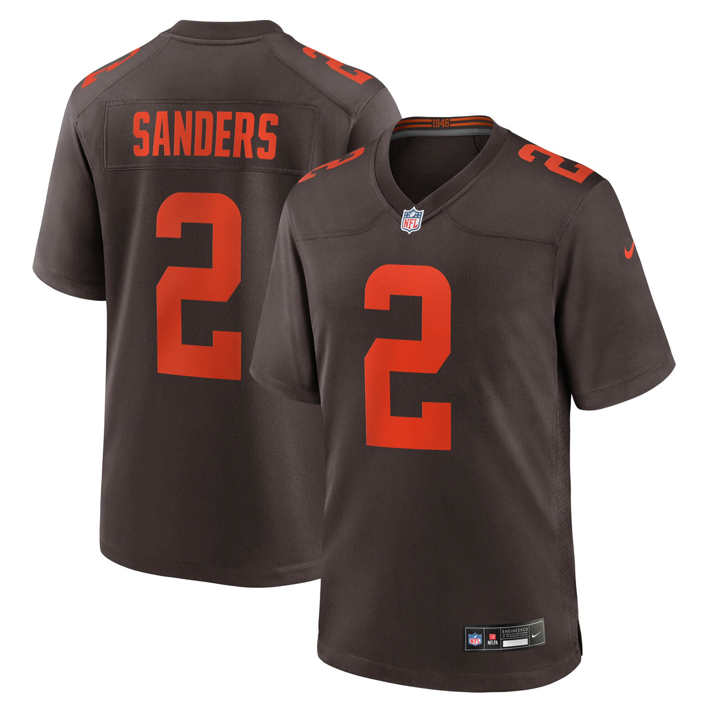 Cleveland Browns Shedeur Sanders Nike Brown Alternate Game Jersey