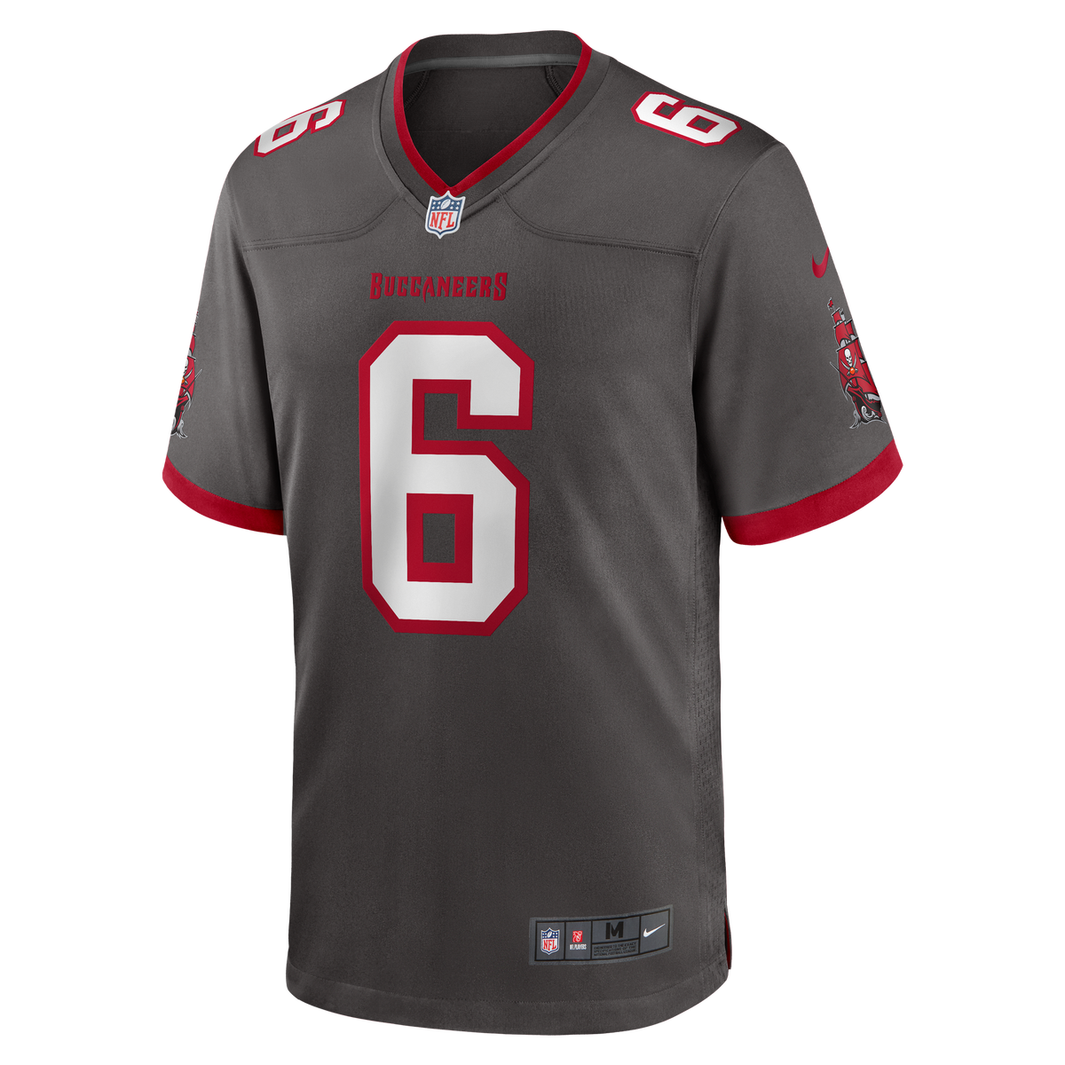 Tampa Bay Buccaneers Baker Mayfield Nike Pewter Alternate Game Player Jersey