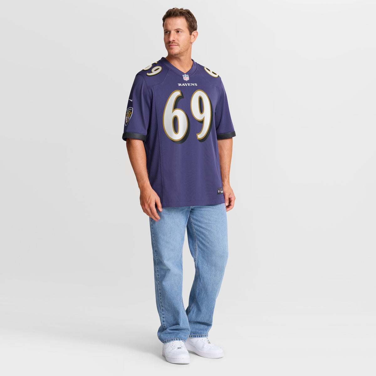 Baltimore Ravens Josh Tupou Purple Team Game Jersey