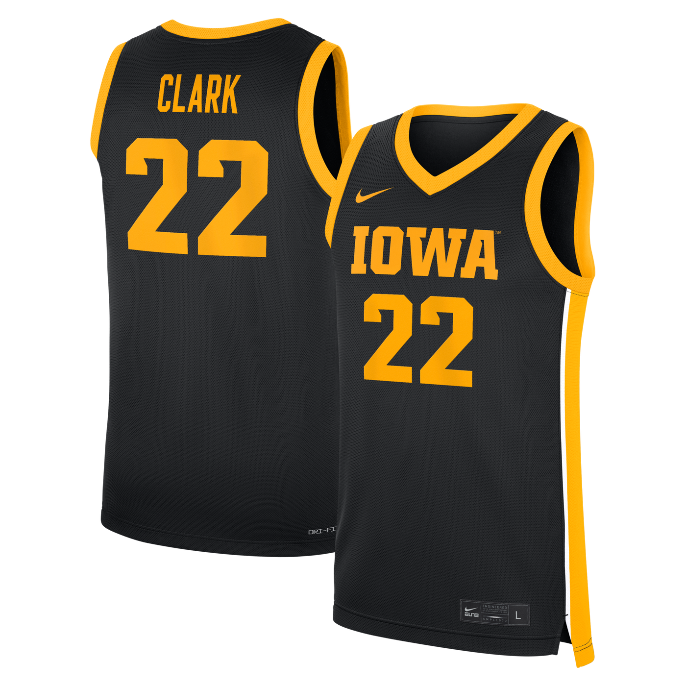 Nike Caitlin Clark Black Iowa Hawkeyes Home Replica Basketball Jersey