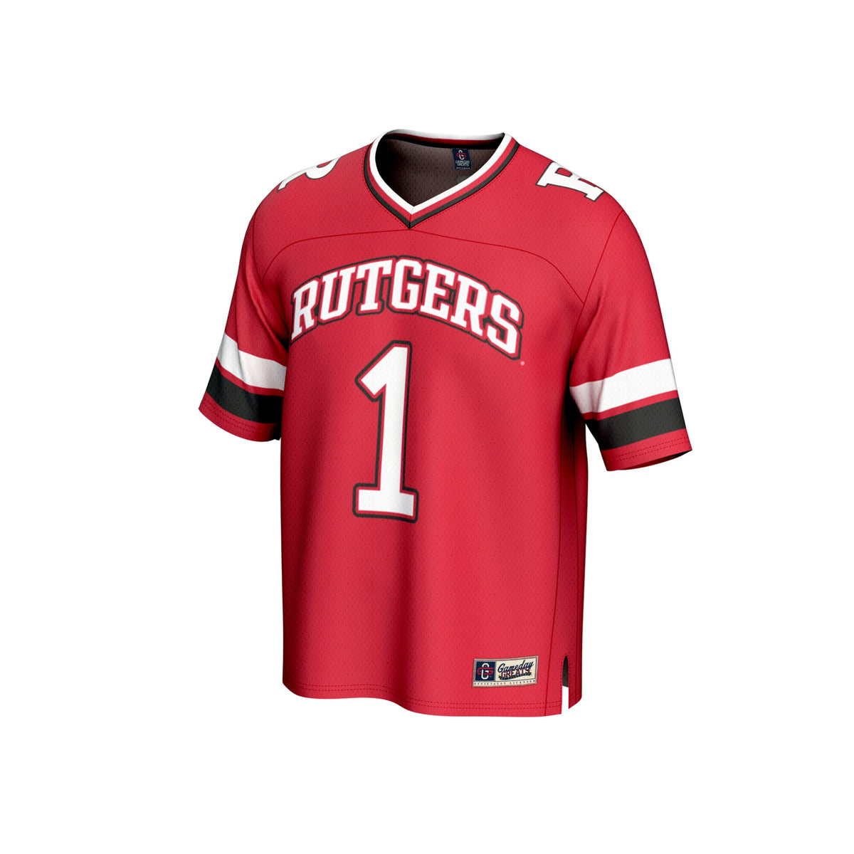 #1 Rutgers Scarlet Knights GameDay Greats Lightweight Collegiate Football Fashion Jersey - Scarlet