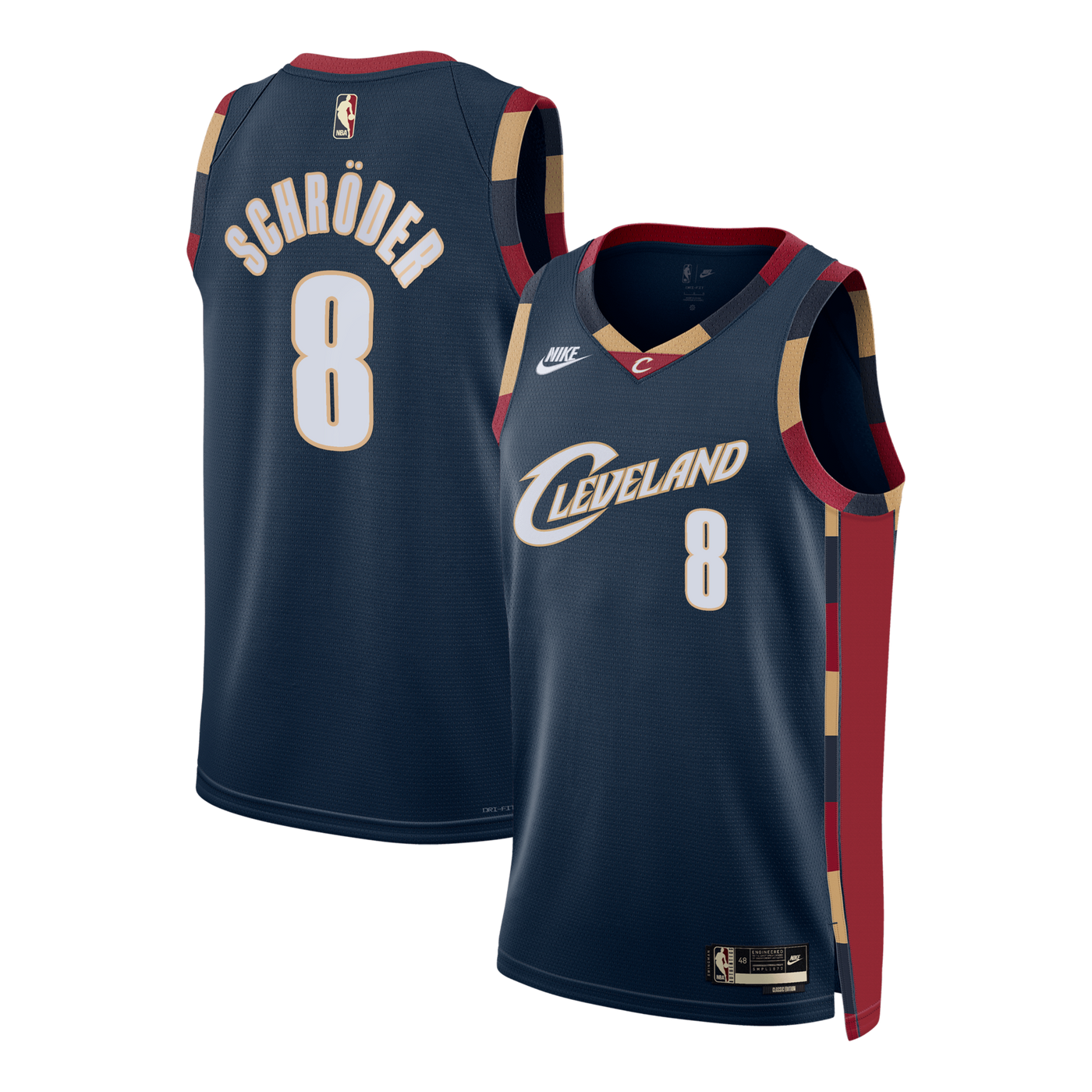 Cleveland Cavaliers Nike Classic Edition Swingman Jersey - Navy - Dennis Schröder