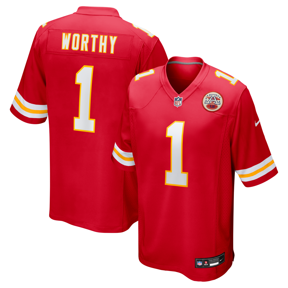 Kansas City Chiefs Xavier Worthy Red Player Game Jersey