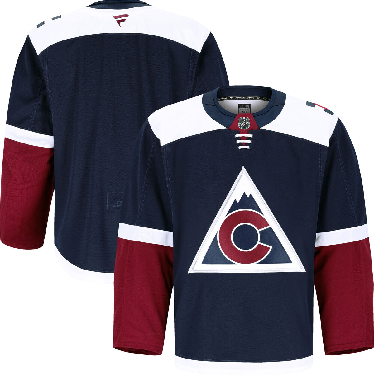 Colorado Avalanche Fanatics Navy Alternate Authentic Pro Jersey