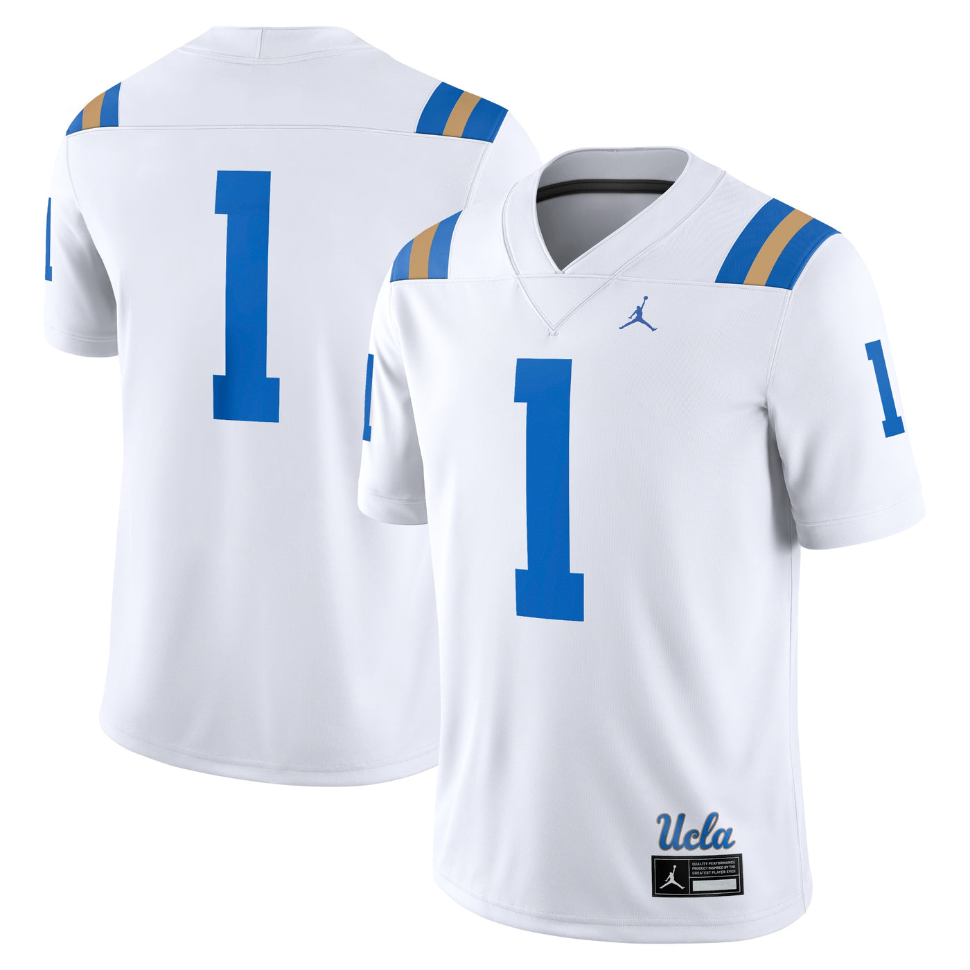 Jordan Brand #1 White UCLA Bruins Game Jersey
