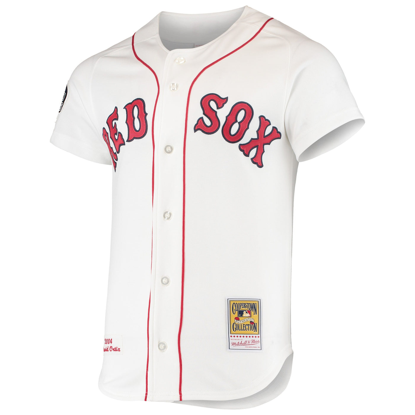 Boston Red Sox David Ortiz Mitchell & Ness White 2004 Cooperstown Collection Home Authentic Jersey