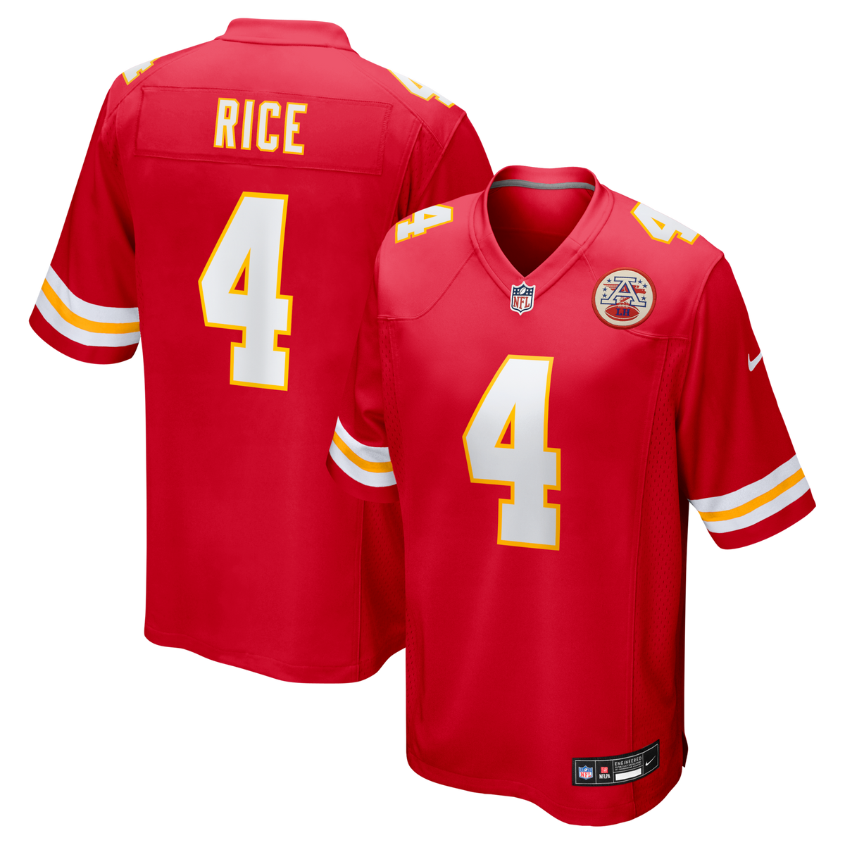 Kansas City Chiefs Rashee Rice Red Game Jersey
