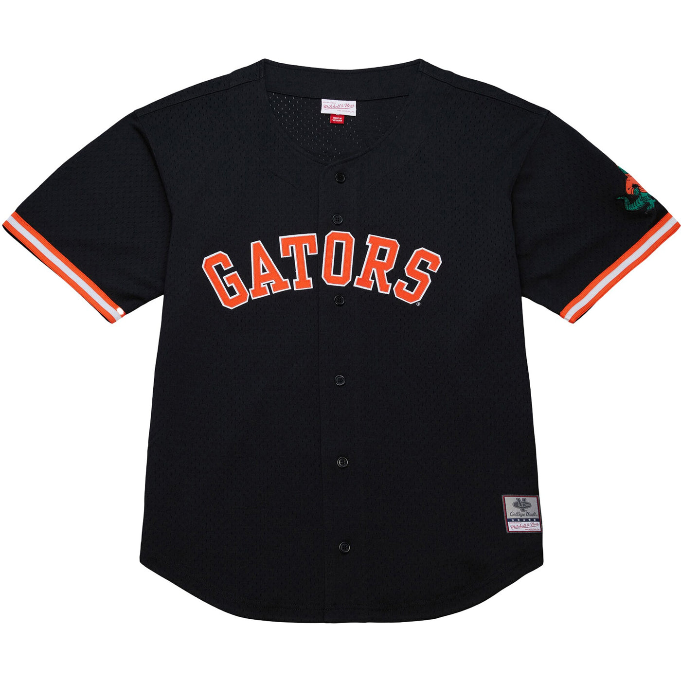 Mitchell & Ness Black Florida Gators On The Clock Full-Button Fashion Jersey