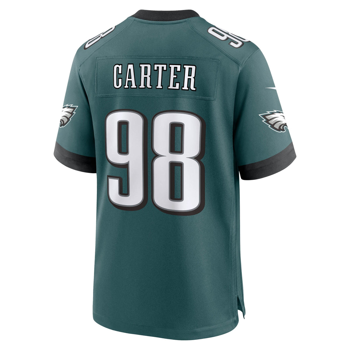 Philadelphia Eagles Jalen Carter Midnight Green Team Game Jersey