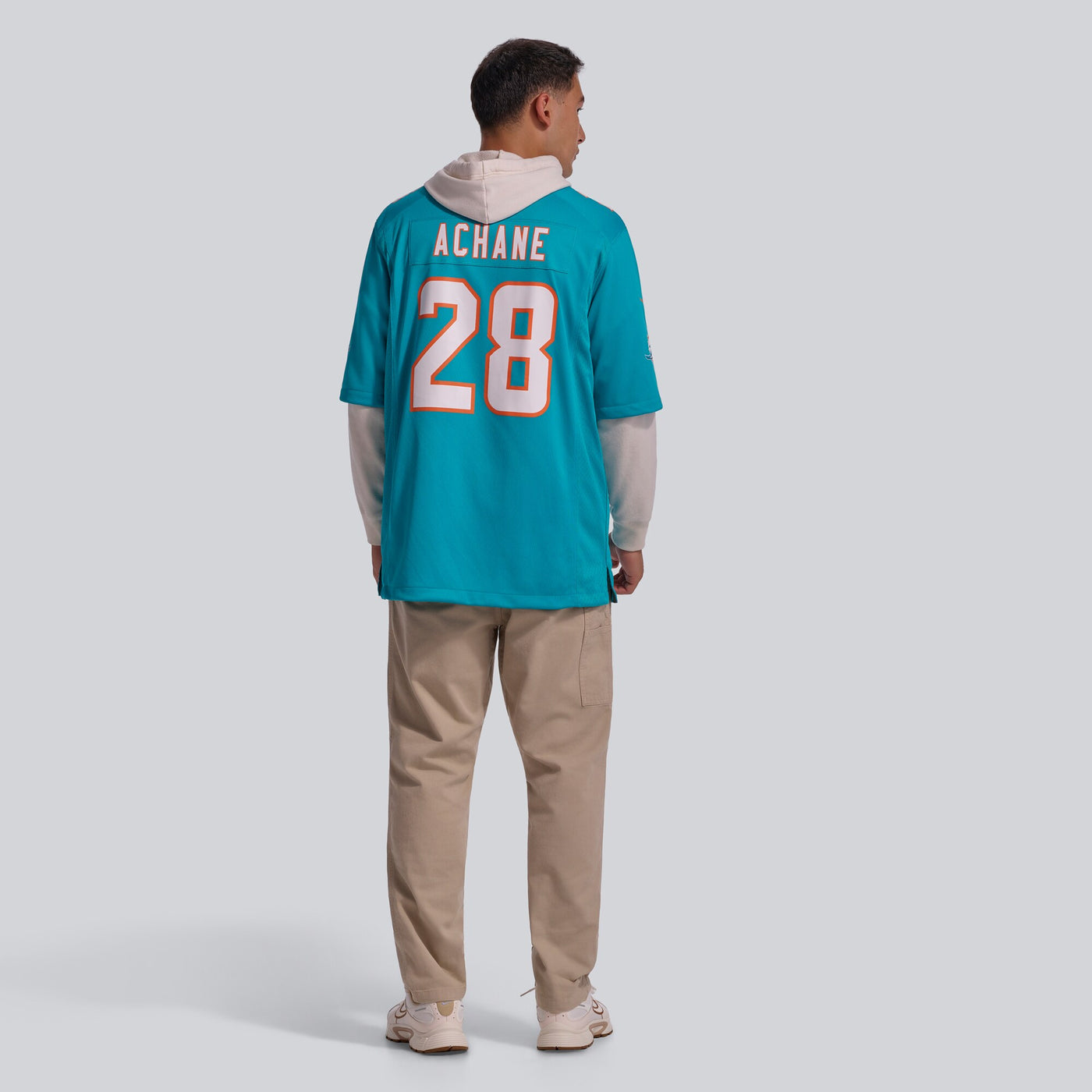 Miami Dolphins Devon Achane Nike Aqua Player Game Jersey
