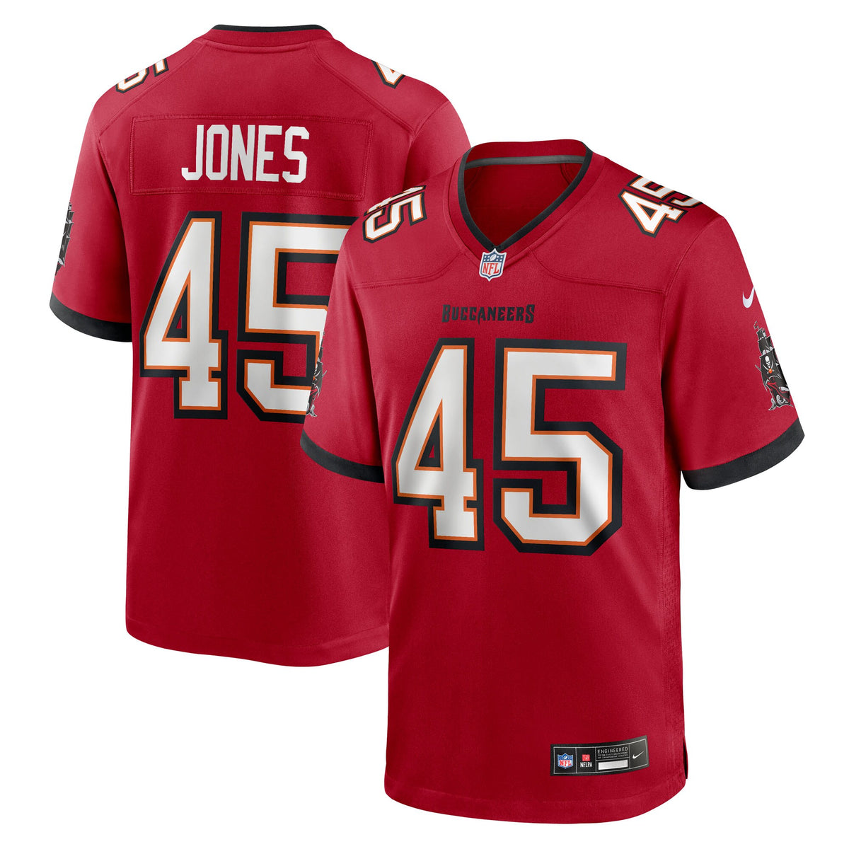 Tampa Bay Buccaneers Deion Jones Red Team Game Jersey