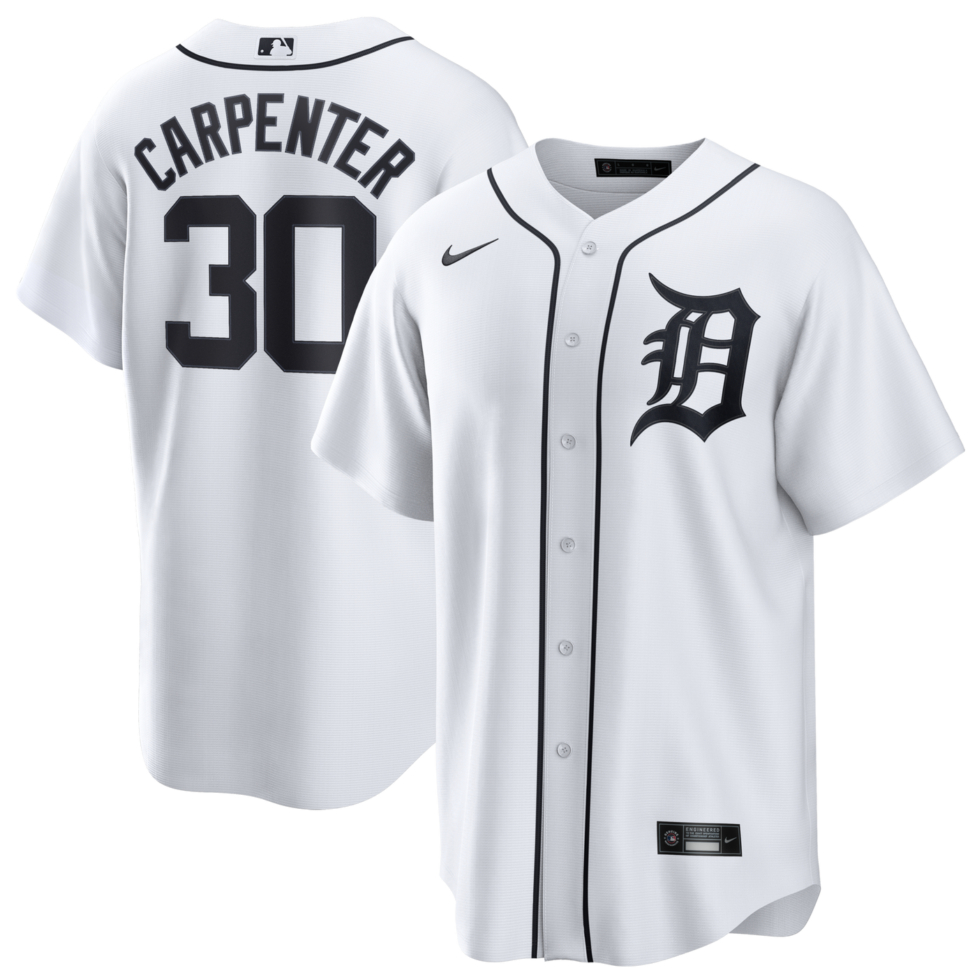 Detroit Tigers Kerry Carpenter Nike White Home Replica Jersey