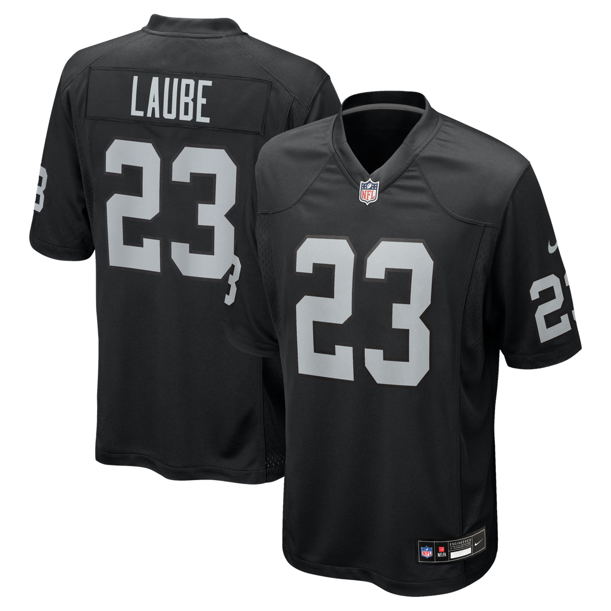 Las Vegas Raiders Dylan Laube Black Team Game Jersey