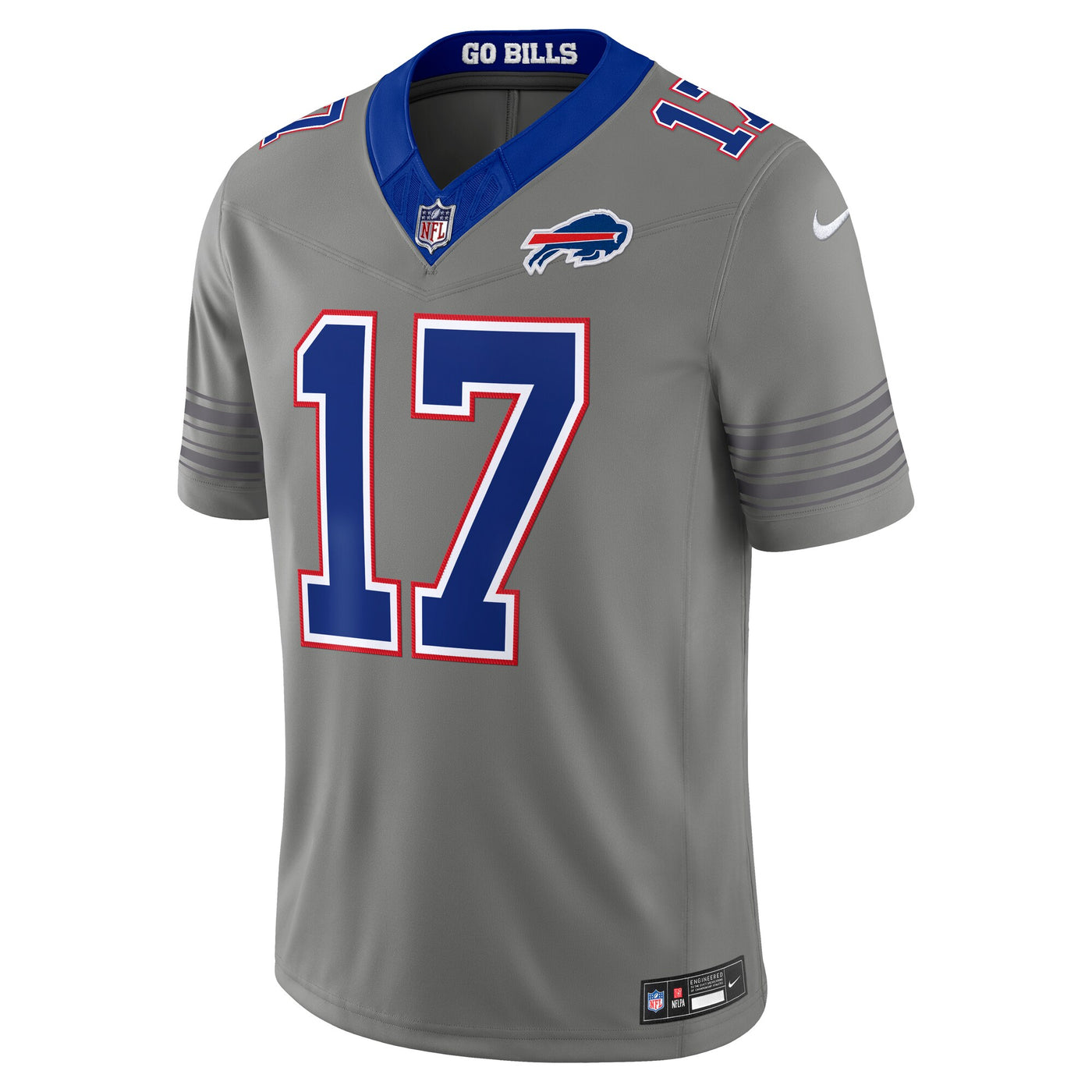 Buffalo Bills Josh Allen Nike Gray Nickel City Vapor F.U.S.E. Stitched Limited Jersey