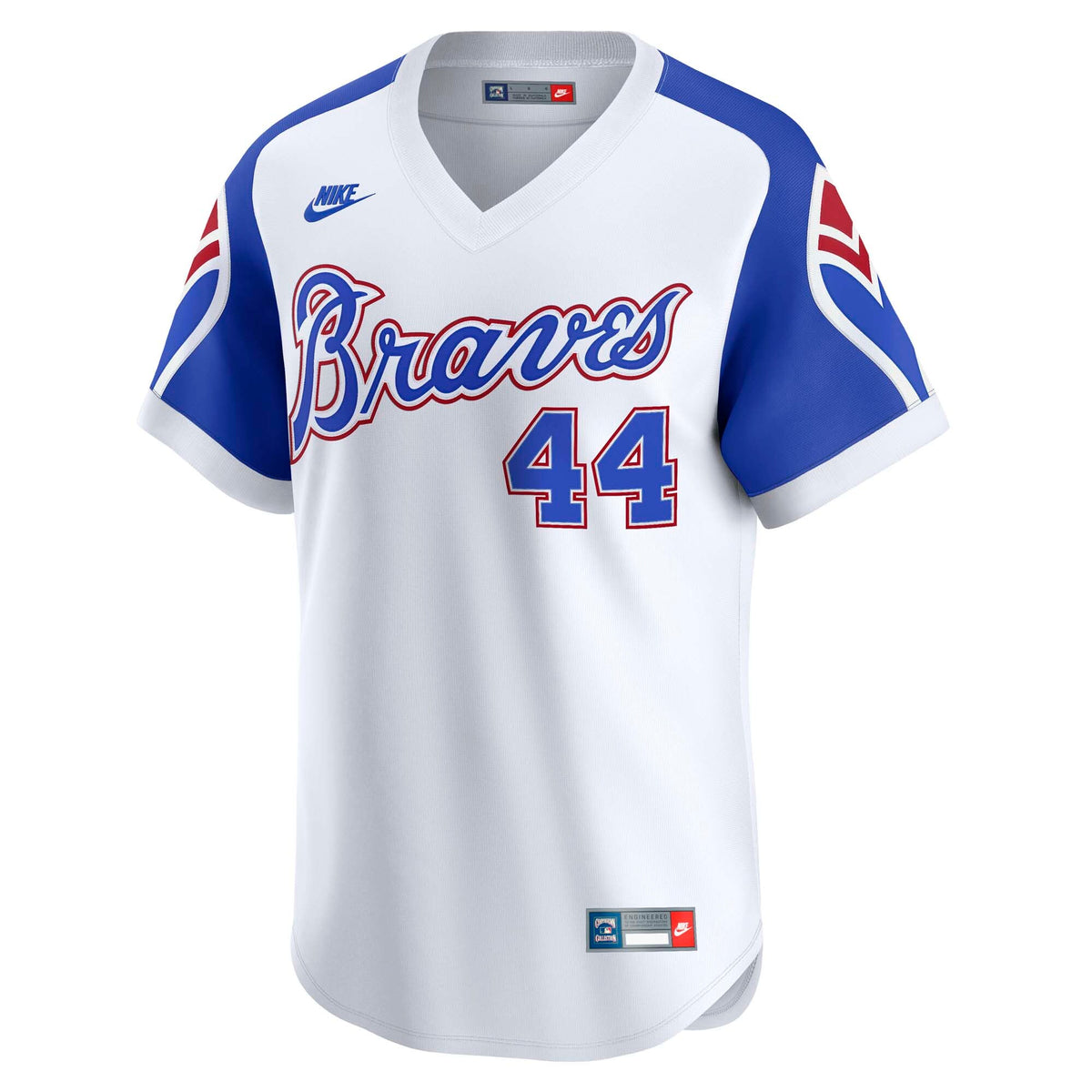 Atlanta Braves Hank Aaron White Throwback Cooperstown Collection Limited Jersey