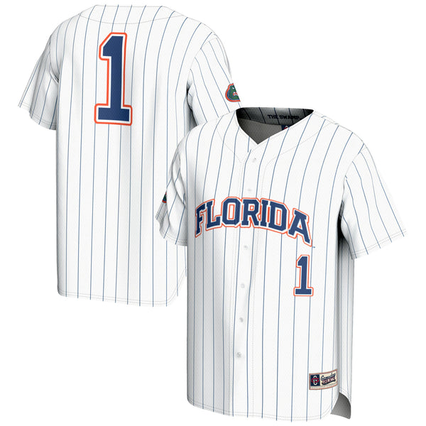 GameDay Greats #1 White Florida Gators Lightweight Baseball Jersey