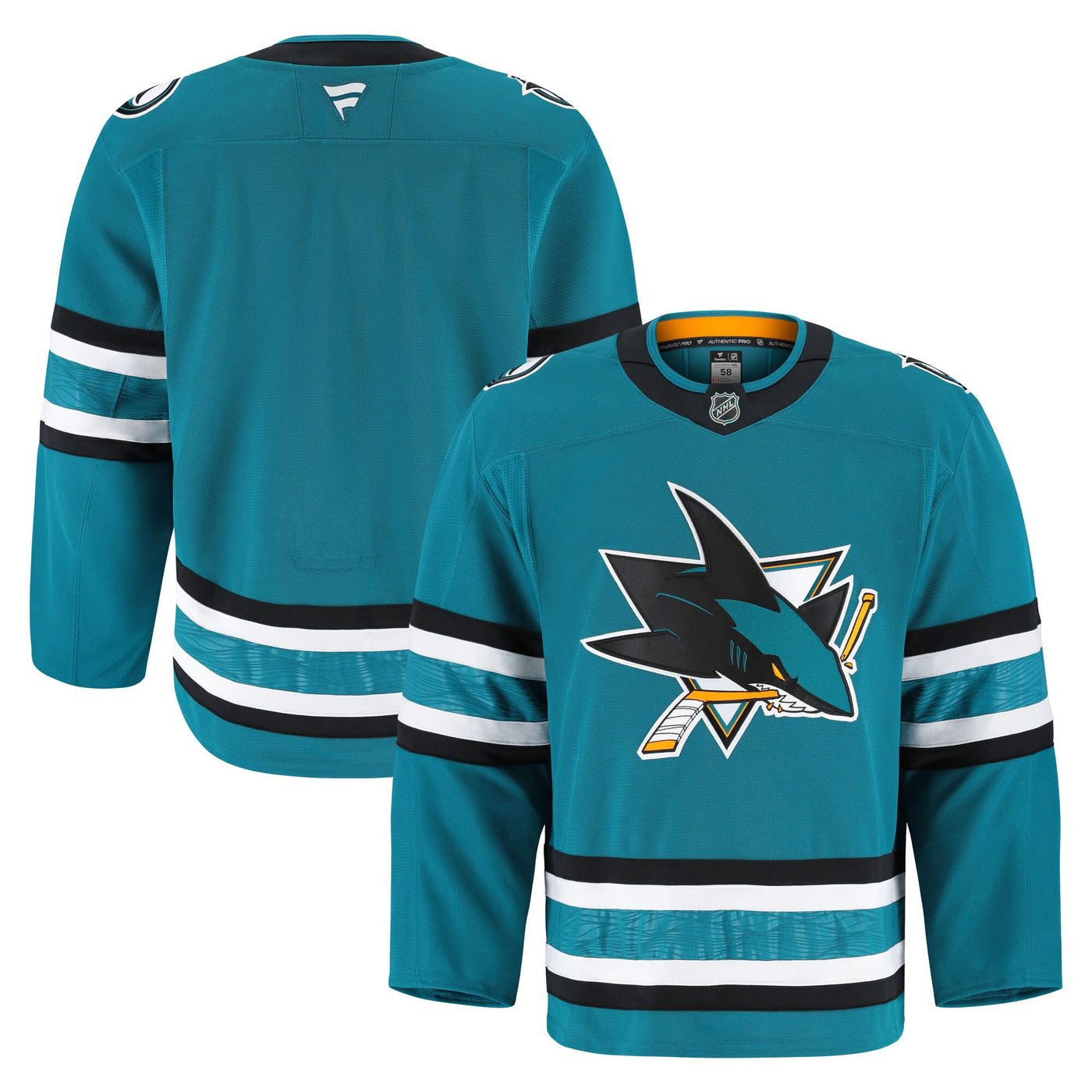 San Jose Sharks Fanatics Teal Home Authentic Pro Jersey