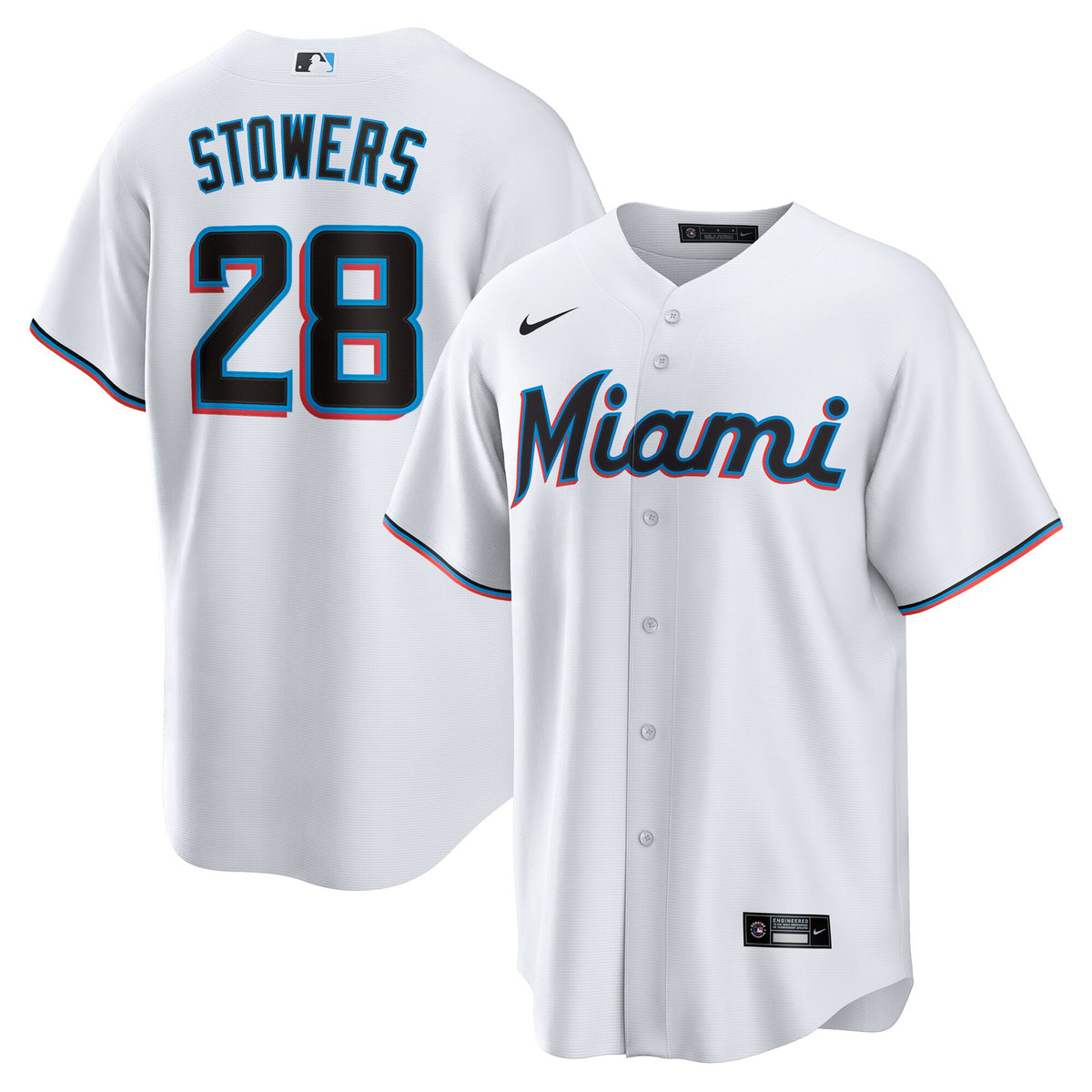 Miami Marlins Kyle Stowers White Home Replica Jersey