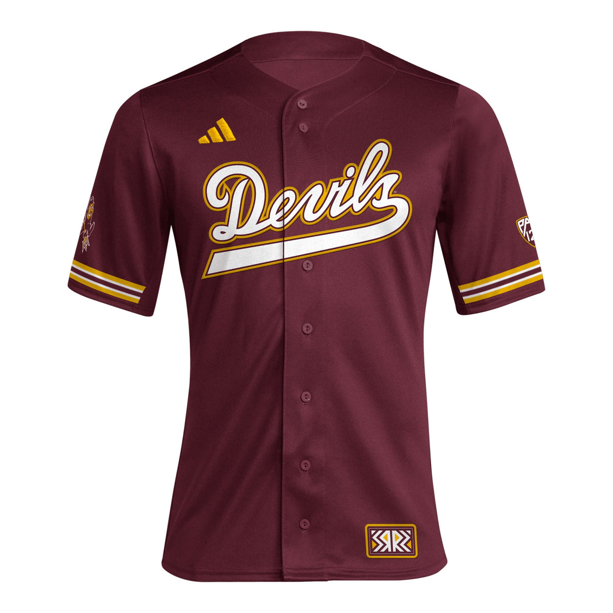 Arizona State Sun Devils Reverse Retro Replica Baseball Jersey - Maroon