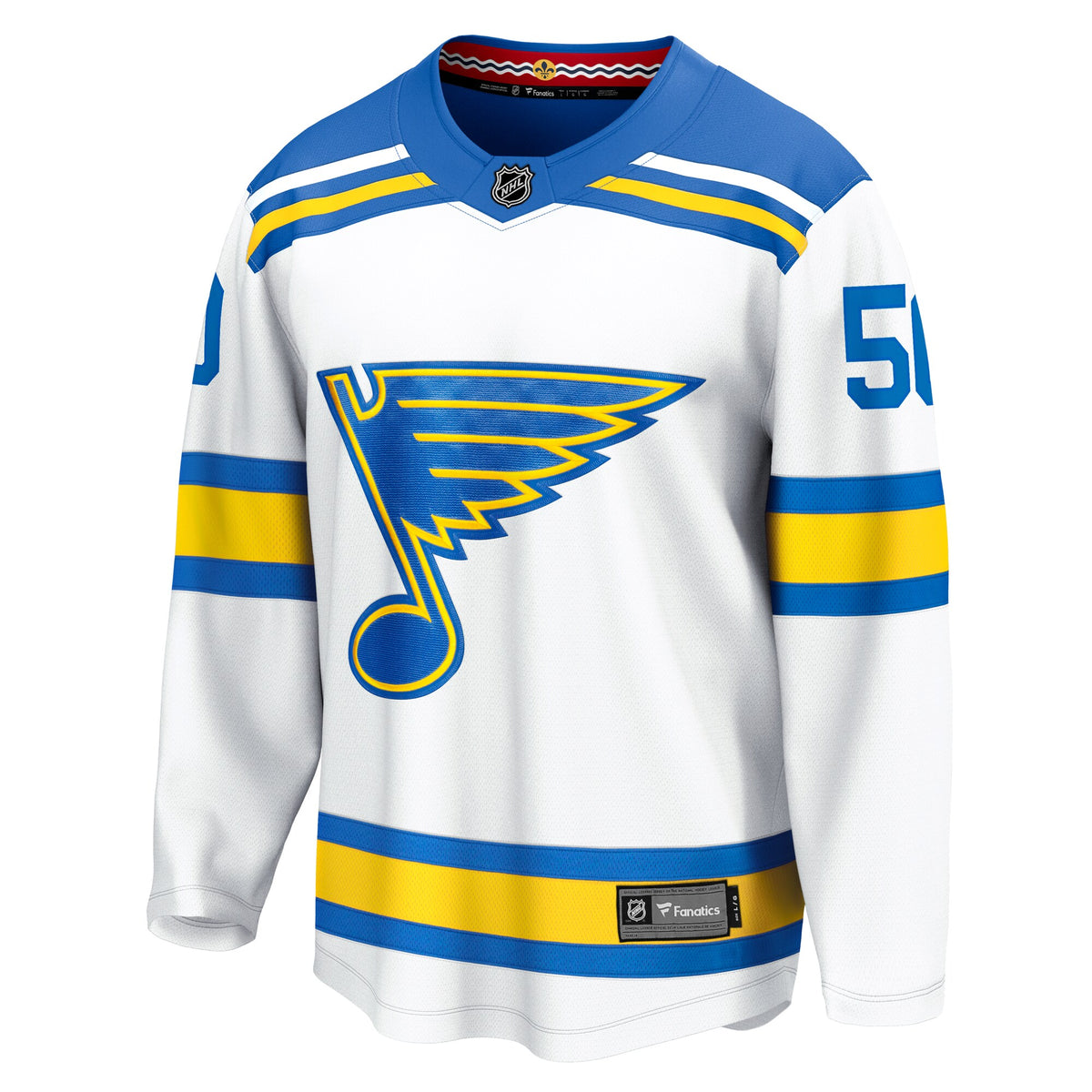 St. Louis Blues Jordan Binnington Fanatics White Away Breakaway Player Jersey