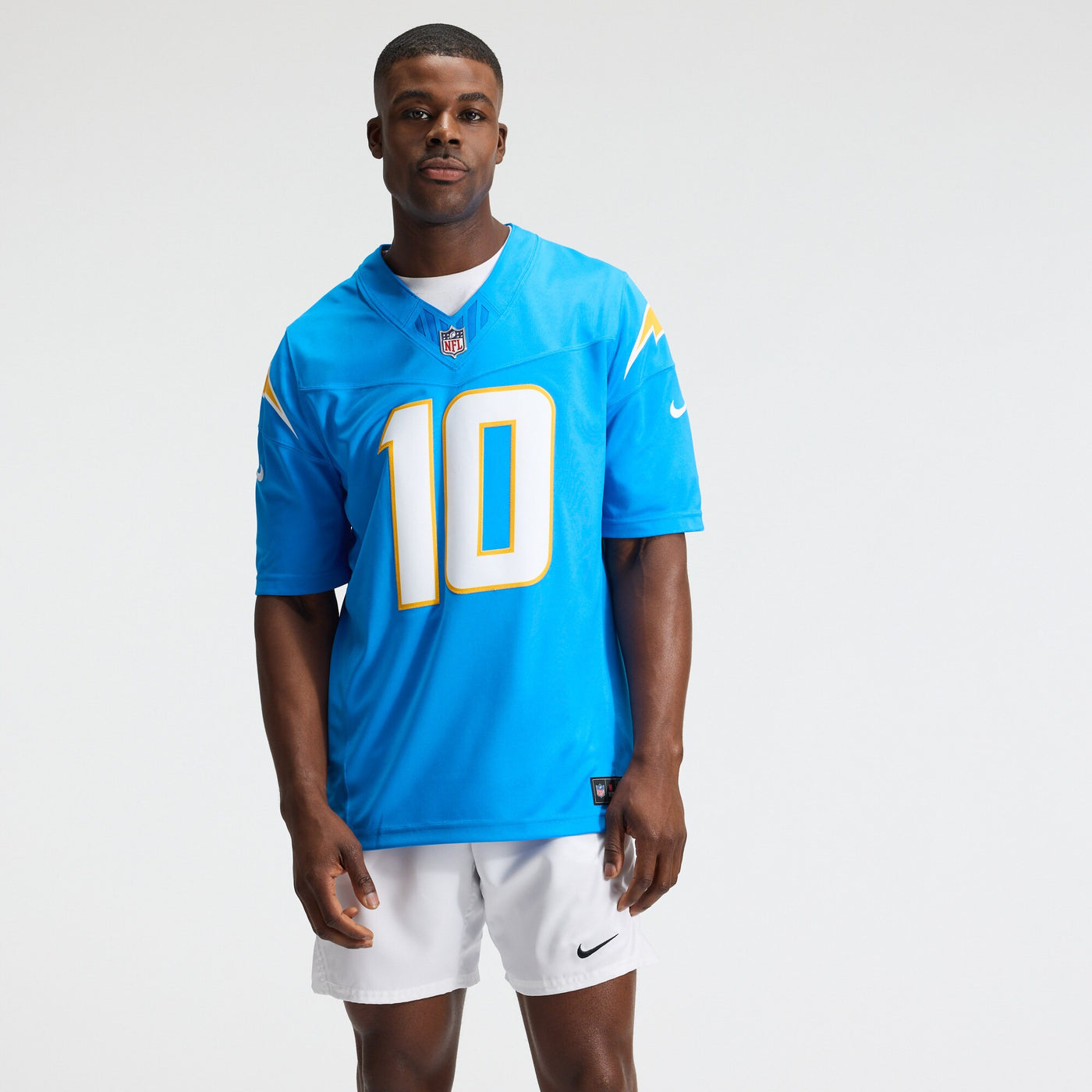 Los Angeles Chargers Justin Herbert Nike Powder Blue Team Vapor F.U.S.E. Stitched Limited Jersey