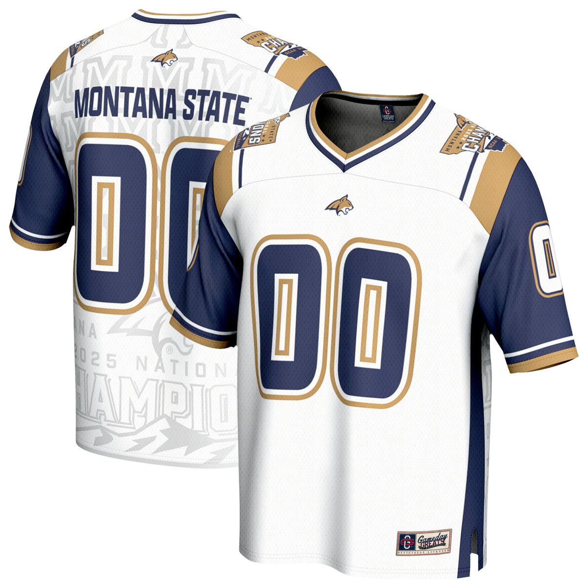 Montana State Bobcats GameDay Greats 2025 NCAA FCS Football National Champions Commemorative Fashion Jersey - White