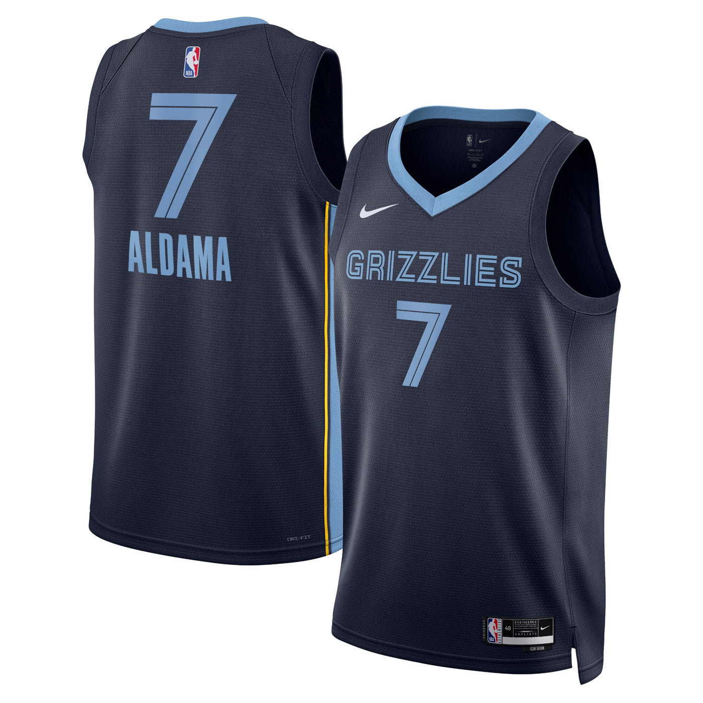 Memphis Grizzlies Nike Icon Edition Swingman Jersey - Navy - Santi Aldama