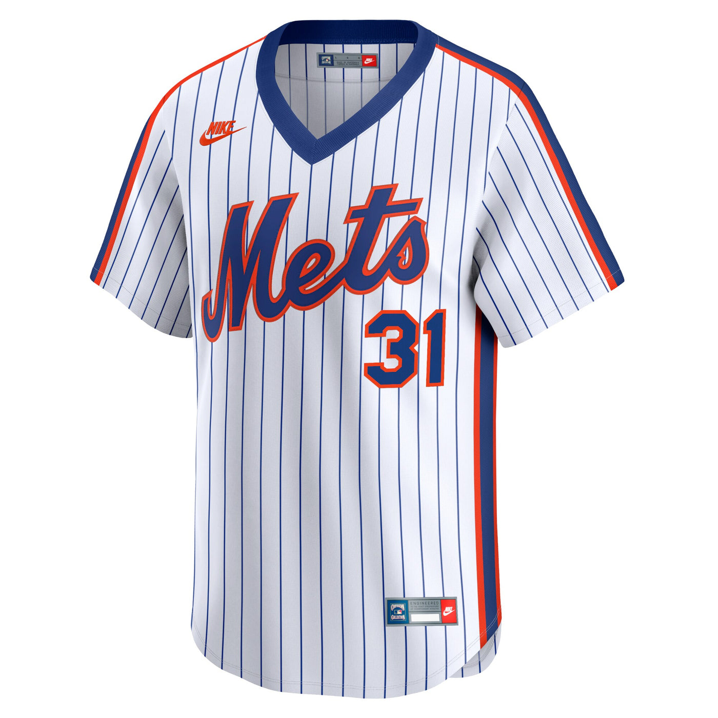 New York Mets Mike Piazza Nike White Throwback Cooperstown Limited Jersey