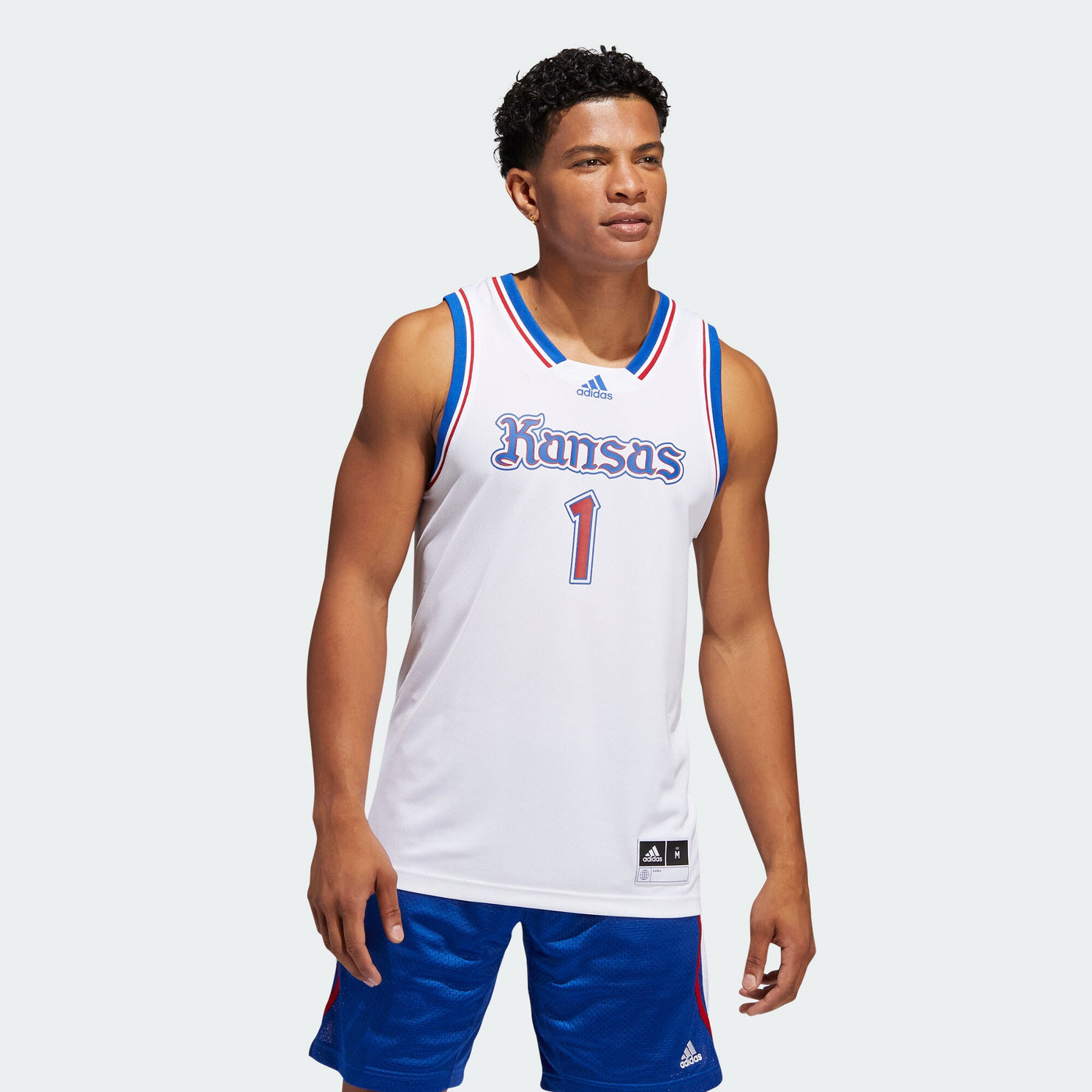 adidas #1 White Kansas Jayhawks Alternate Swingman Jersey