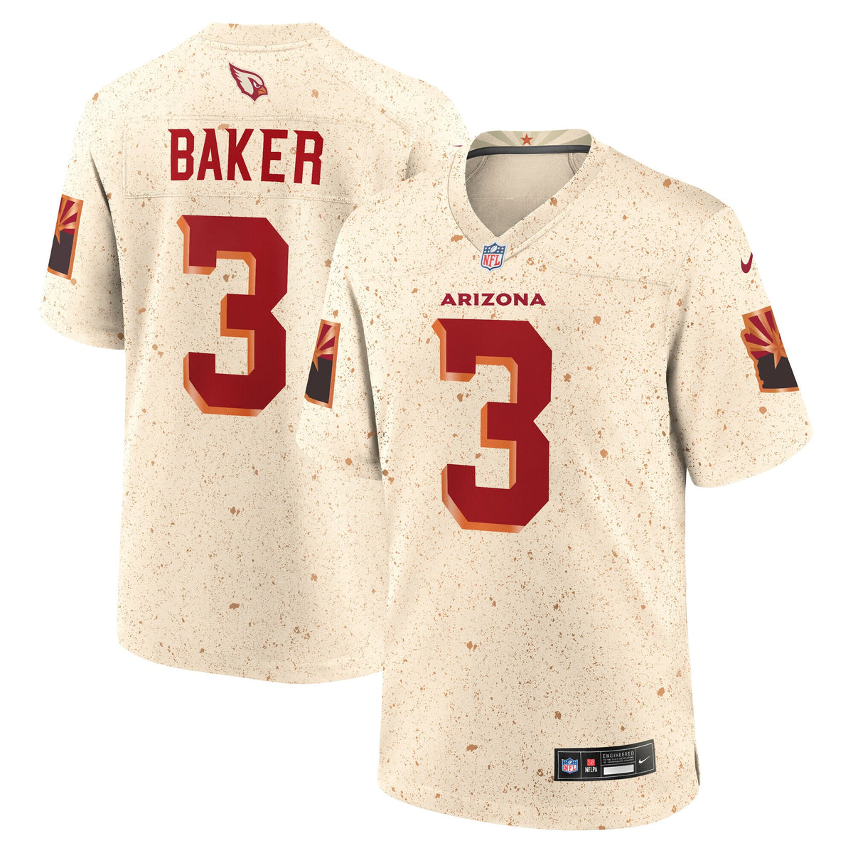 Arizona Cardinals Budda Baker Natural 2025 Rivalries Collection Game Jersey