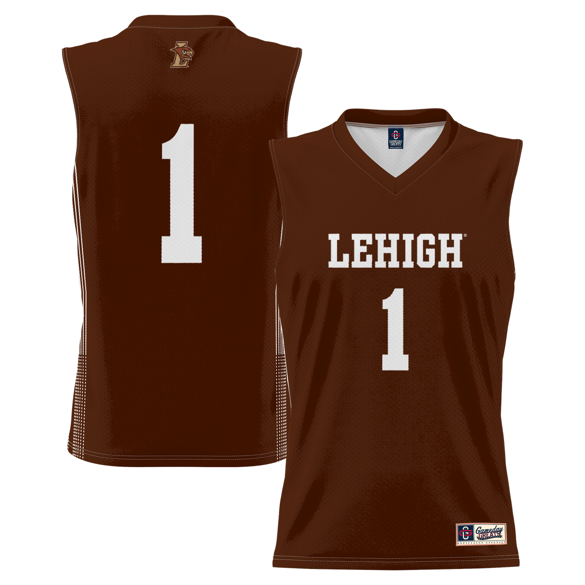 #1 Lehigh Mountain Hawks GameDay Greats Lightweight Basketball Jersey - Brown