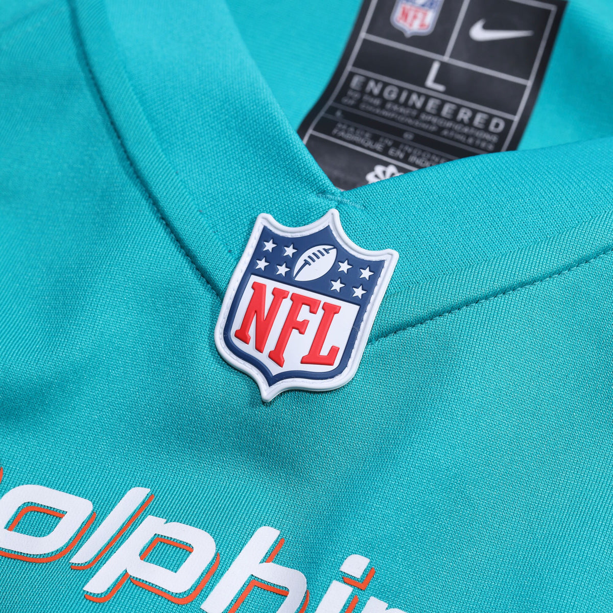 Miami Dolphins Number 1 Groom Aqua Game Jersey