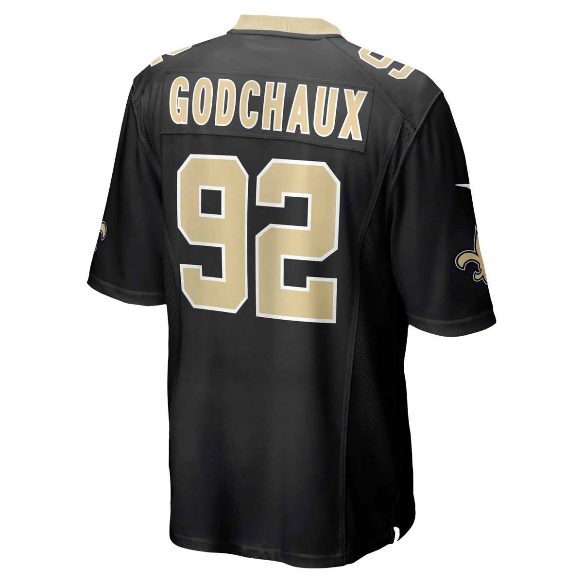 New Orleans Saints Davon Godchaux Black Team Game Jersey