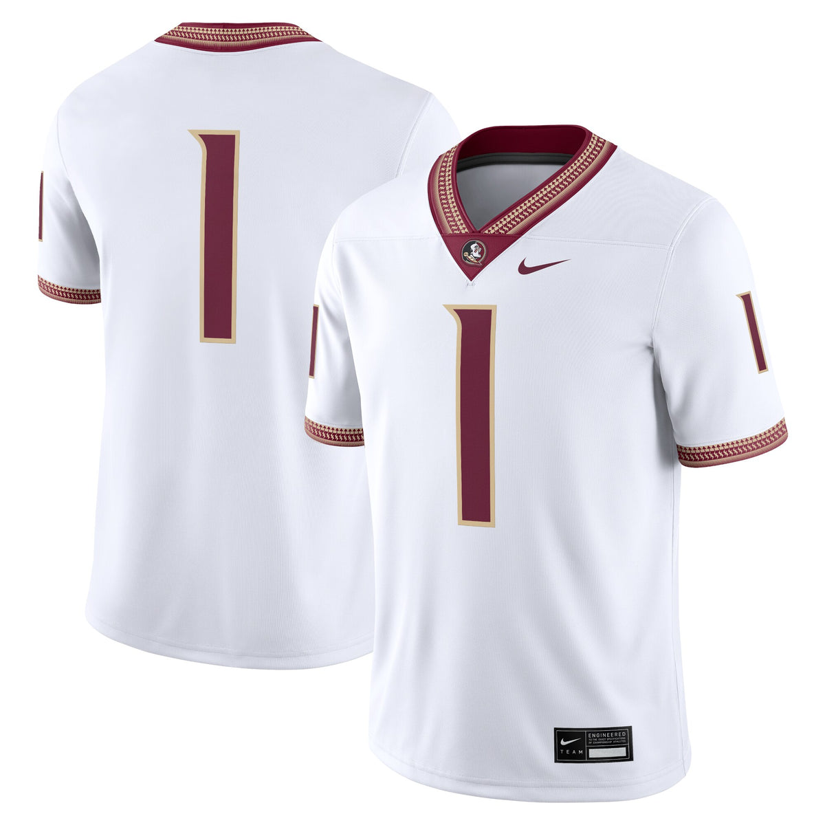#1 Florida State Seminoles Game Jersey - White