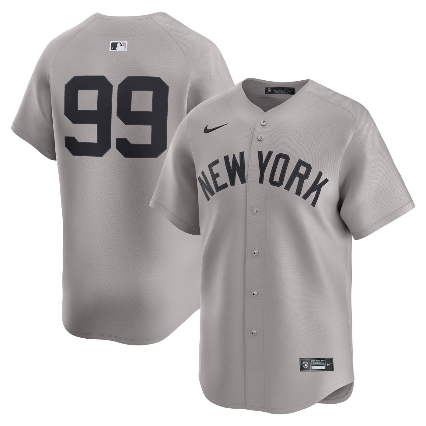 New York Yankees Aaron Judge Nike Gray Road Limited Player Jersey