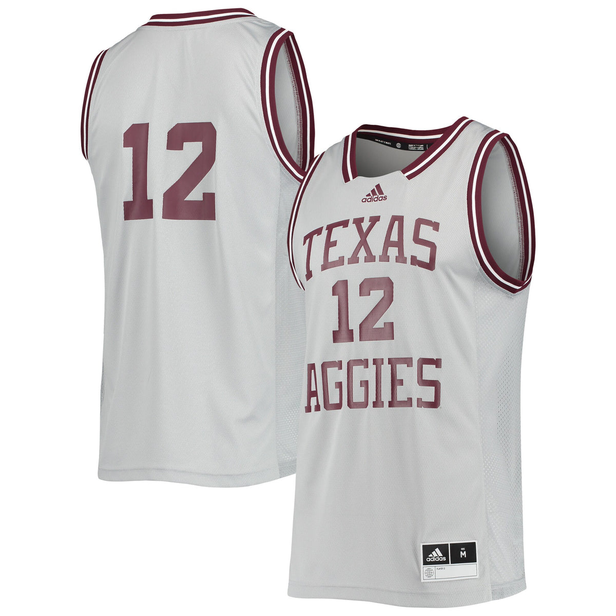 #12 Texas A&M Aggies Reverse Retro Jersey - Gray