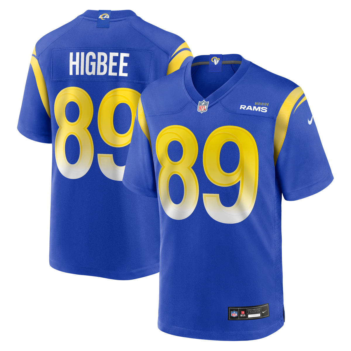 Los Angeles Rams Tyler Higbee Royal Game Player Jersey