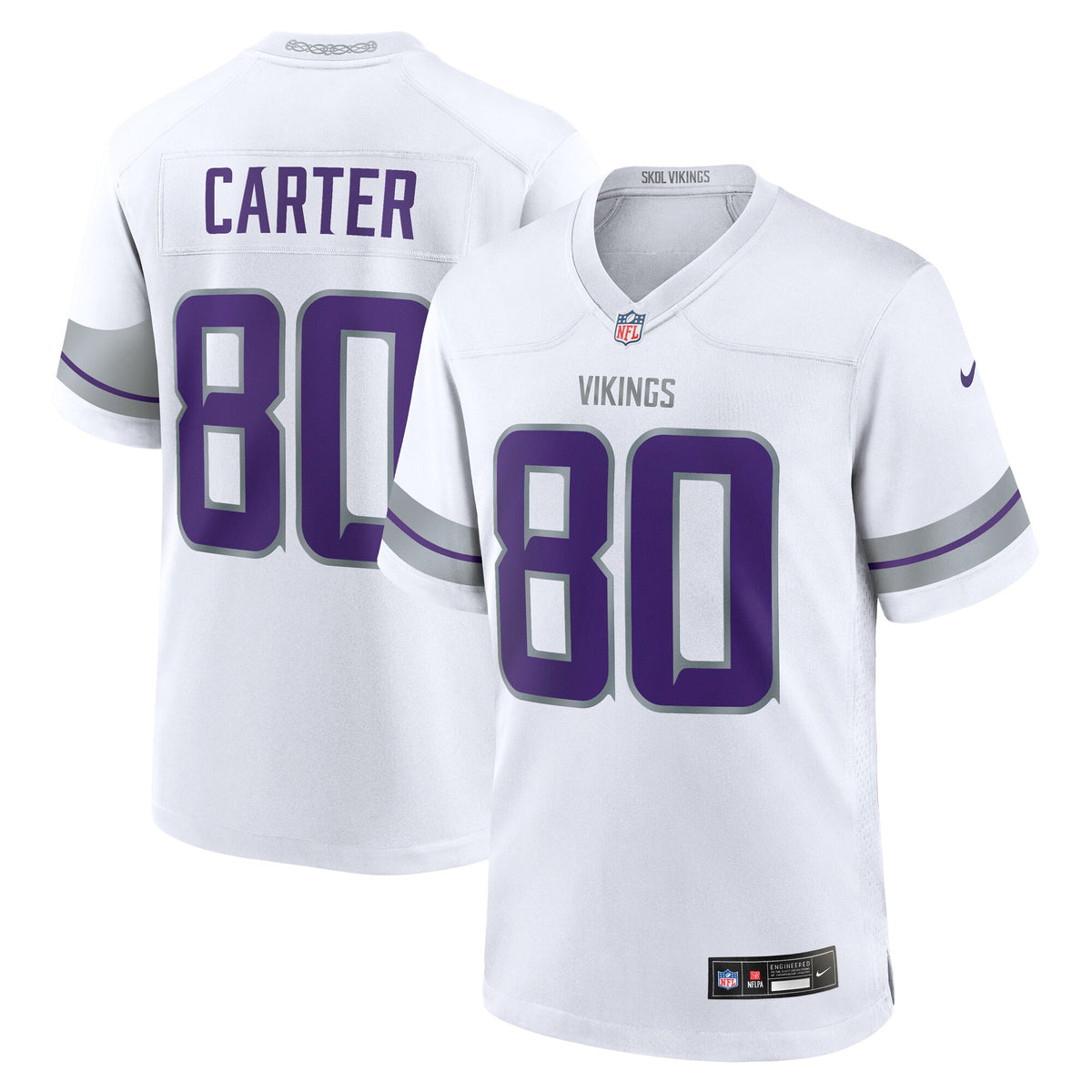 Minnesota Vikings Cris Carter White Alternate Retired Player Game Jersey