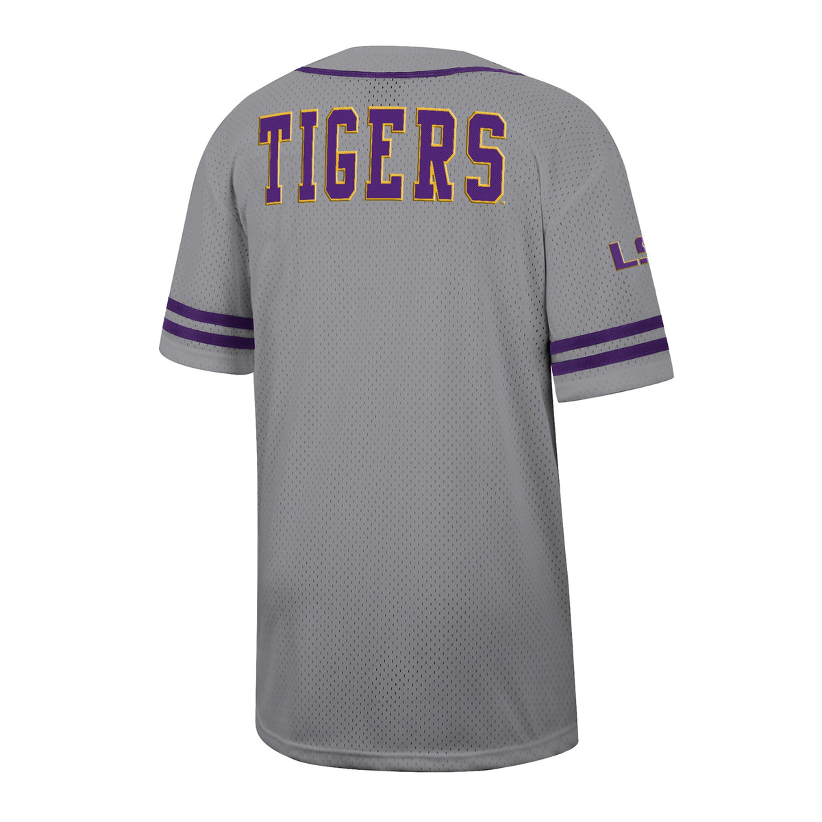 LSU Tigers Colosseum Free Spirited Baseball Jersey - Gray
