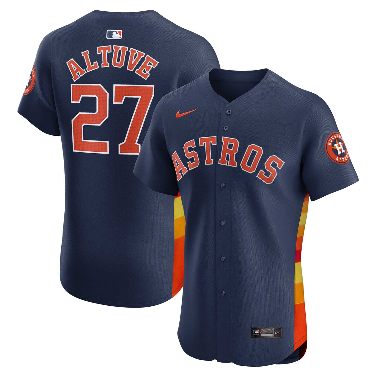 Houston Astros Jose Altuve Navy Alternate Elite Player Jersey