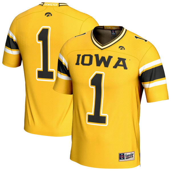 GameDay Greats Gold Iowa Hawkeyes Lightweight Collegiate Football Fashion Jersey