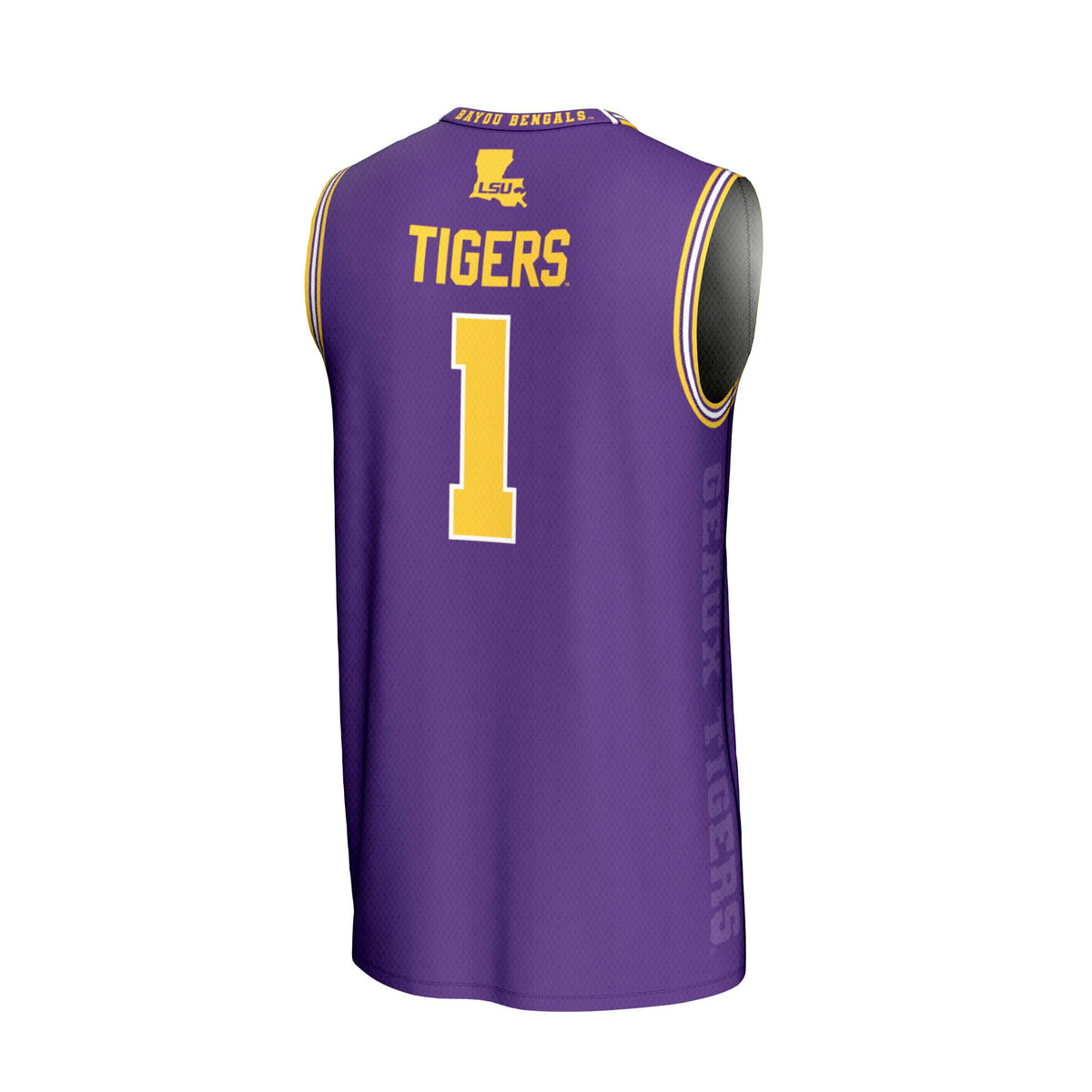 #1 LSU Tigers GameDay Greats Lightweight Icon Print Basketball Jersey - Purple