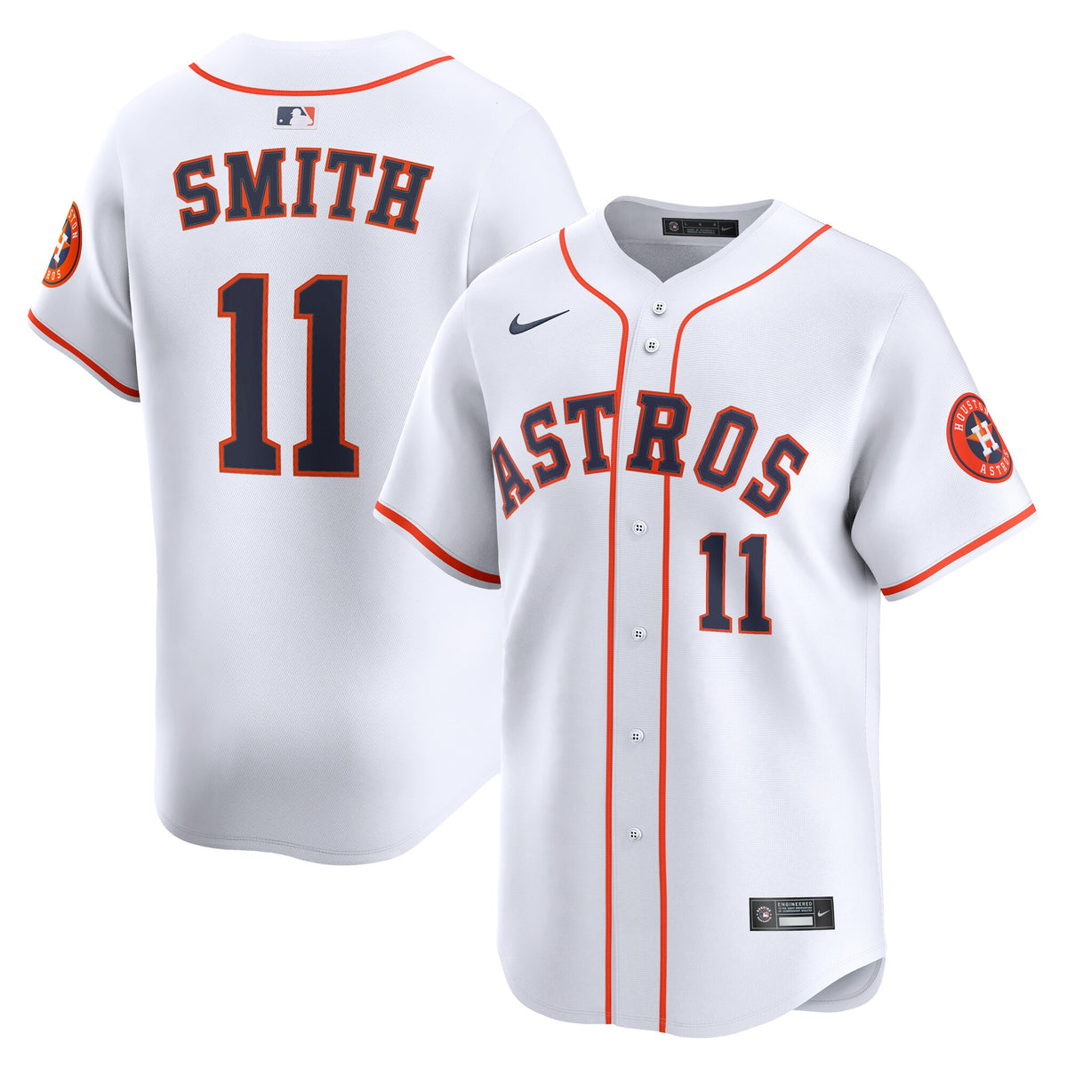 Houston Astros Cam Smith #11 White Home Limited Player Jersey
