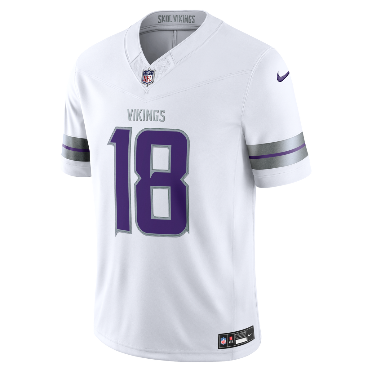 Minnesota Vikings Justin Jefferson White Alternate Vapor F.U.S.E. Stitched Limited Jersey