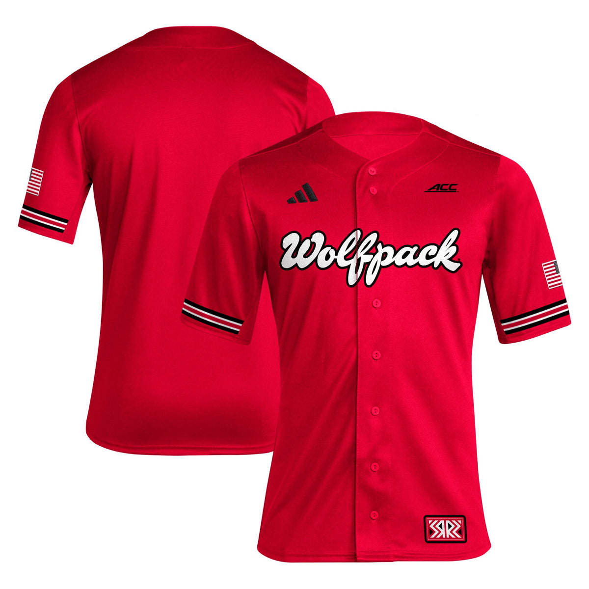 NC State Wolfpack Reverse Retro Replica Baseball Jersey - Red