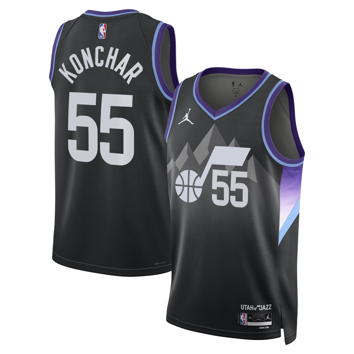 Utah Jazz Jordan Brand Statement Edition Swingman Jersey - Black - John Konchar -