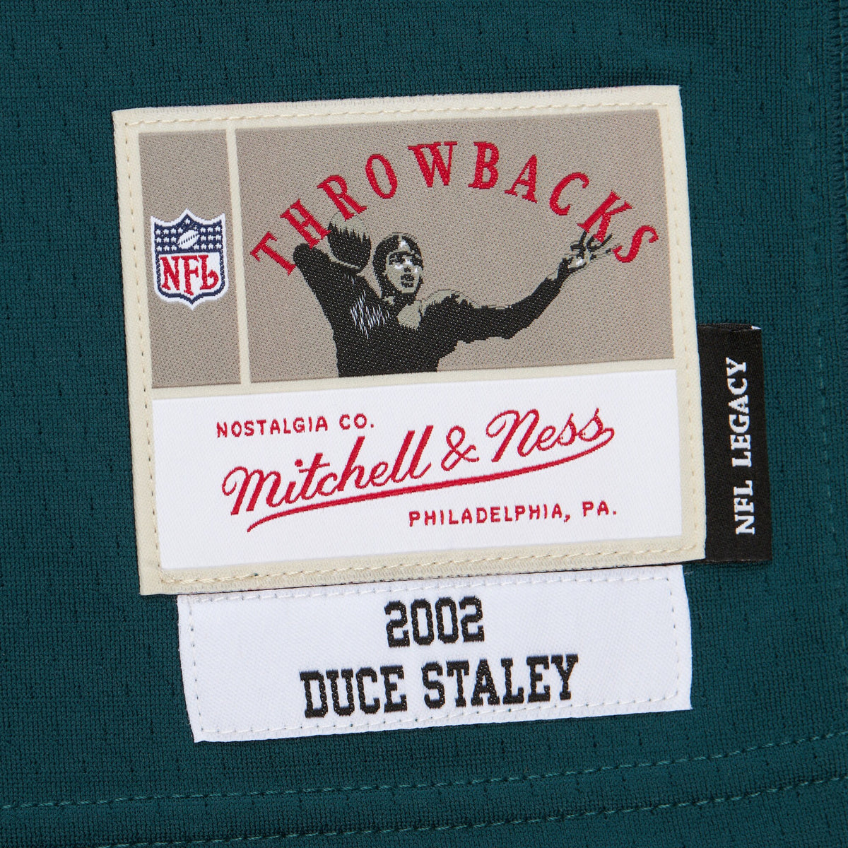 Philadelphia Eagles Duce Staley Mitchell & Ness Midnight Green 2002 Legacy Replica Jersey