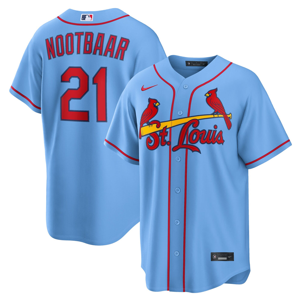 St. Louis Cardinals Lars Nootbaar Light Blue Alternate Replica Jersey